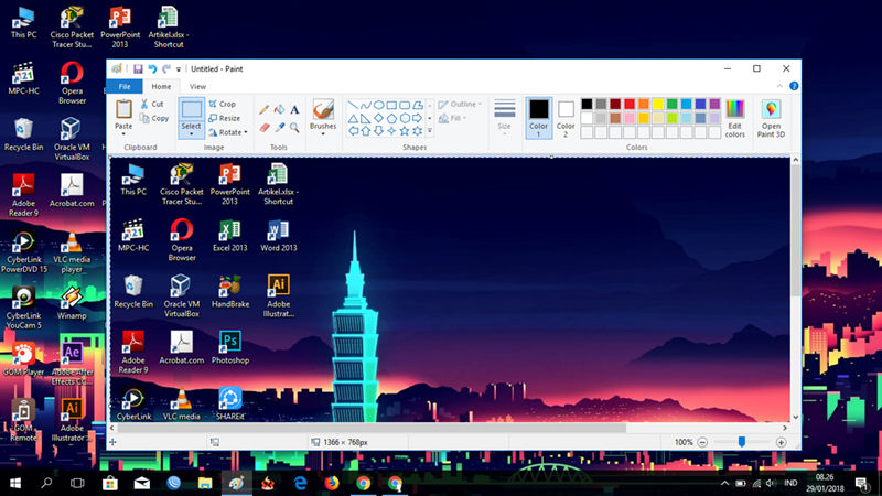 Screenshot Laptop Menggunakan Print Screen dan Paint